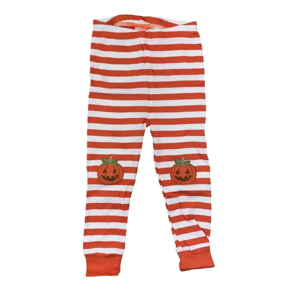 **NWT Gymboree Boys Orange & Ivory Lil' Pumpkin Cotton 2-Piece Pajamas